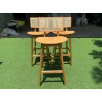 Ghế Quầy Bar Gỗ Tựa Mây