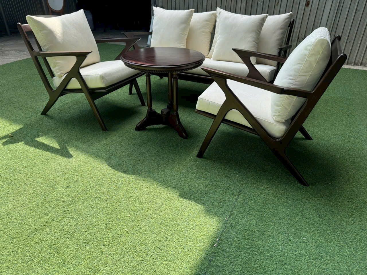 bàn ghế sofa gỗ phòng khách
