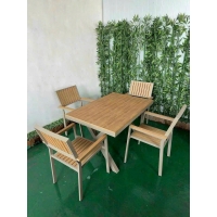 Bàn ghế phòng ăn nhôm đúc ngoài trời