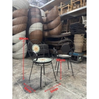 Ghế sắt đá hoa văn cafe sân vườn 
